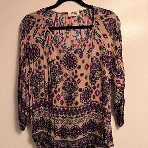 Verse Paisley Shirt, 3/4 Sleeve, size L.